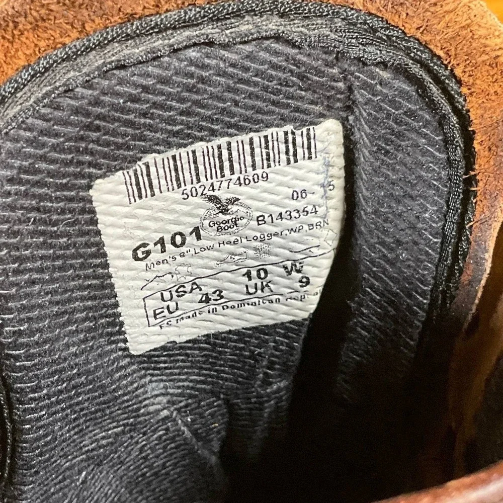 Georgia Boots‎ Mens 10W Steel Toe Waterproof Logger Full Grain Leather G101